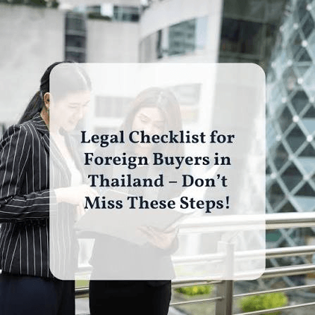 Representative visual for Thailand Condo Due Diligence Checklist for Foreign Buyers